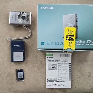 Canon Silver Digital Camera Compact Design